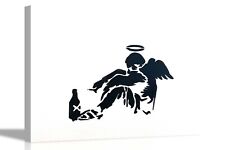 Fallen Angel by Banksy Canvas Pictures Framed Prints Wall Art