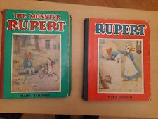 VINTAGE MONSTER RUPERT RARE UP SIDE DOWN BINDING PLUS RUPERT 3 STORIES M&S