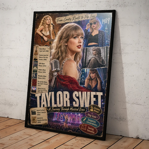 Music framed poster - a4,