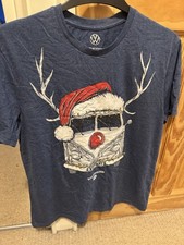 Volkswagen Christmas Camper Van T-Shirt Size Large