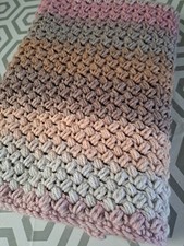  New hand crocheted  Chunky baby blanket, 29 Inch Square Multi-Colour