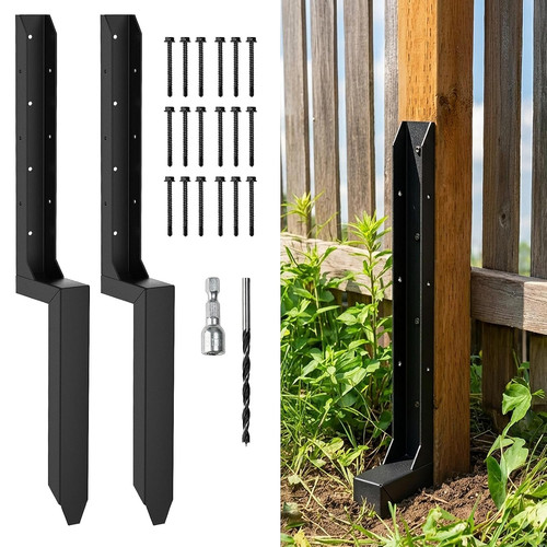 Fence post support brackets - fence,