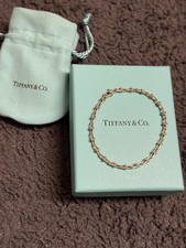 Tiffany & Co Micro Link Sterling Silver City Hardwear Bracelet 18 Cm