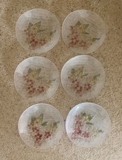 Beautiful Set of 6 Decorative Glass Plates