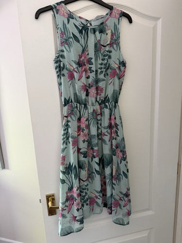 Bird print dress - bird,