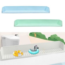 Water Barrier Tub Side Shelf Silicone Sink Splash Guard  Baby Bath