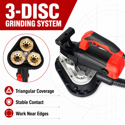 Head concrete grinder 2450w - concrete, grinder,