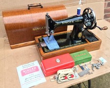Singer 99K Hand crank Sewing machine with Buttonhole attachment