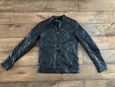 Jack & Jones Jjeliam Leather Noos Jacket Black Men's Size XS BRAND NEW