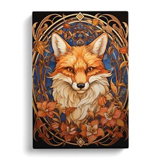 Fox Nouveau Canvas Wall Art
