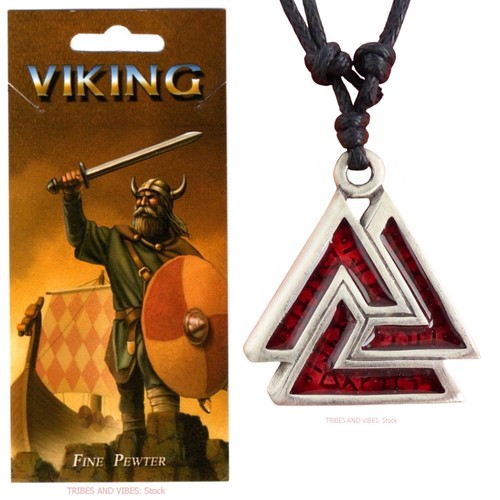 Valknut runes pendant necklace - valknut,