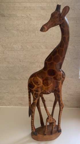 Hand carved wooden - hand-carved, giraffe
