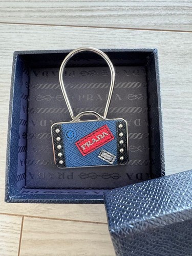 Prada keyring key holder blue - holder,