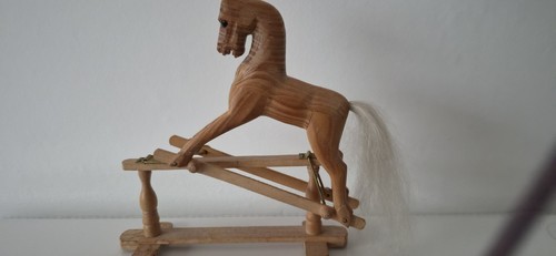 Wooden rocking horse - wooden,