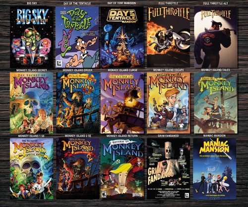 Lucas arts games box art - lucas,