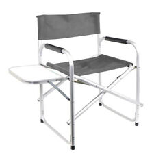 Camping Directors Chair Folding Alloy Strong Sturdy Caravan Motorhome Grey
