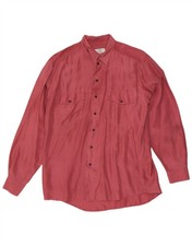 DUBBIN & HOLLINSHEAD Mens Shirt Size 39/40 Medium Pink Silk CQ15
