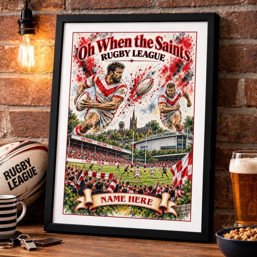 Personalised helens rugby - st,