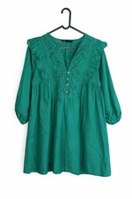 Zara Green Eyelet Embroidered