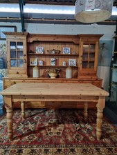 Farmhouse Vintage Scrub Top Pine Dining Table