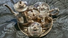 5 Vintage Servings Set Silver Plate