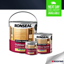 Ronseal Crystal Clear Outdoor Varnish Available In Matt/Satin, 250ml 750ml 2.5L