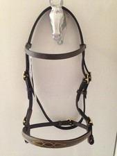 IN-HAND BRIDLE SHETLAND PONY COB FULL BLACK BROWN SHOWING HORSE *FREE POSTAGE*