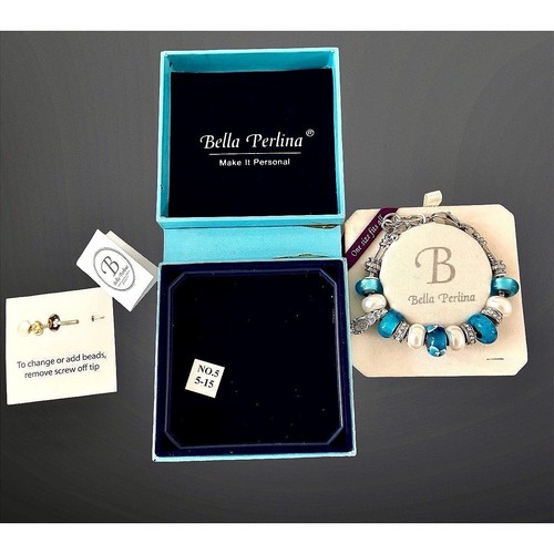 Bella perlina blue white glass - perlina,