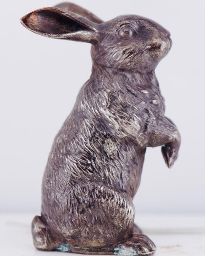 Antique faberge silver rabbit - faberge,