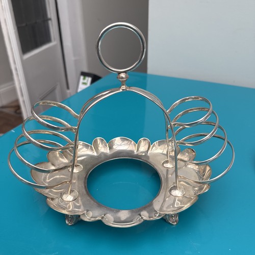 Victorian silver plated toast - silver,