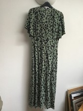 Lily and lionel dress. new. size xs. Sage green leopard print