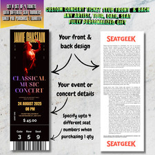 4 Customized Concert Ticket