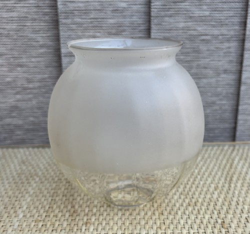 Vintage frosted glass shade - glass,