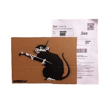 Banksy Dismaland Artwork Signed 2015 number 7/10+ Entry ticket Brush Rat
