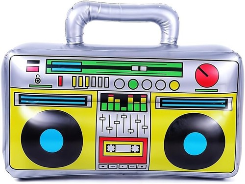 Inflatable boombox prop - inflatable, 80s