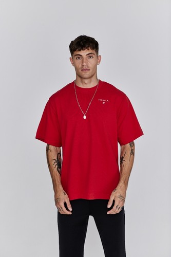 Siksilk mens red oversized - red,
