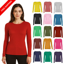 Womens Long Sleeve Round Neck