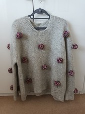 Grey pom pom, Zara jumper
