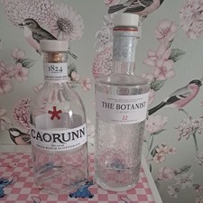 2X Empty Gin Bottles-Caorunn &