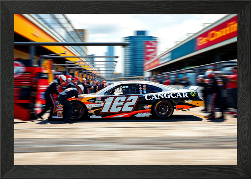Nascar stock car pit framed - nascar,