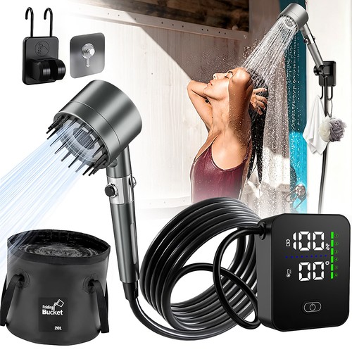 Portable camping shower usb - camping,