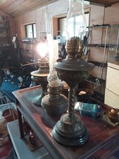 Vintage oil lamps burners etc.
