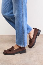 Oasis Chocolate Loafers Womens Casual Flats