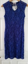 Blue Lace Sequin dress Size 10