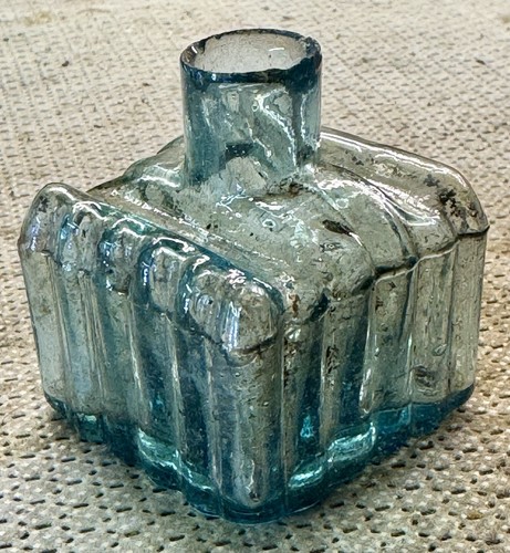 Unusual 1890 glass - glass, ink