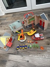 Fireman Sam Play Set Buildings Boats Helicopter Figures Accessories Fire