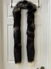 80" Silver Fox Fur BOA Scarf