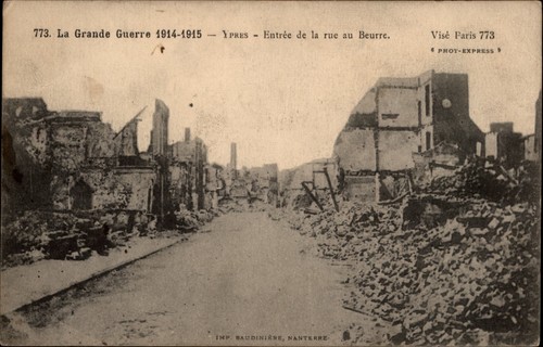 Wwi ypres france rue beurre - rue,