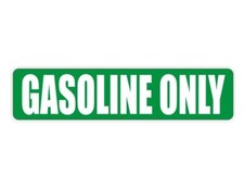 Gasoline only vinyl sticker - gasoline,