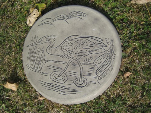 Garden stepping stones heron - stones,
